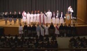 Saint Mary & Sacred Heart School’s Fifth Grade: Stations of the Cross at Bishop Feehan (4/10/2019)