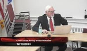 Curriculum School Committee 12-13-23