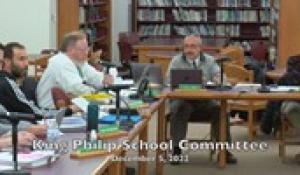 King Philip School Committee 12-5-22