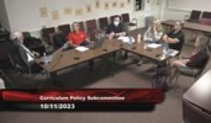 Curriculum Policy Subcommittee Meeting (10/11/2023)