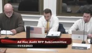 Ad Hoc Audit Committee 11-13-23