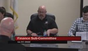 Finance Sub-Committee 11-7-22
