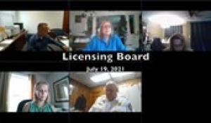 Licensing Board 7-19-21