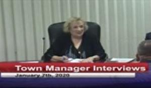Town Manager Interviews Two 1-7-20