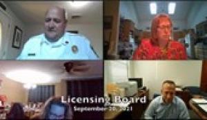 Licensing Board 9-20-21