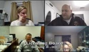 Licensing Board 12-20-21