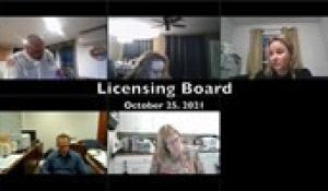 Licensing Board 10-25-21