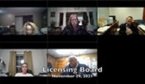 Licensing Board 11-29-21