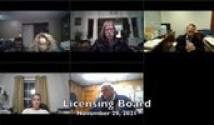 Licensing Board 11-29-21
