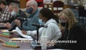 King Philip School Committee 11-1-21